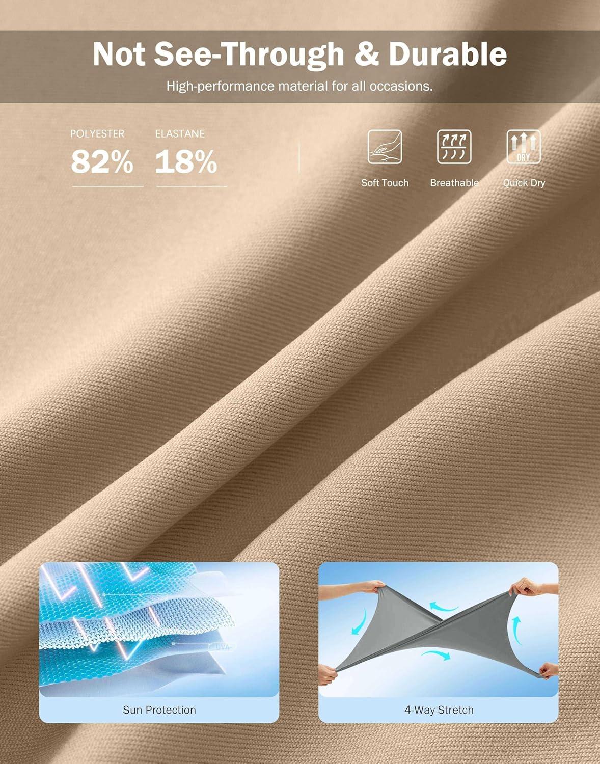 imageSANTINY 18quot Skorts for Women 3 Pockets High Waist Long Athletic Tennis Skirt Golf Skort for Casual Summer TravelKhaki