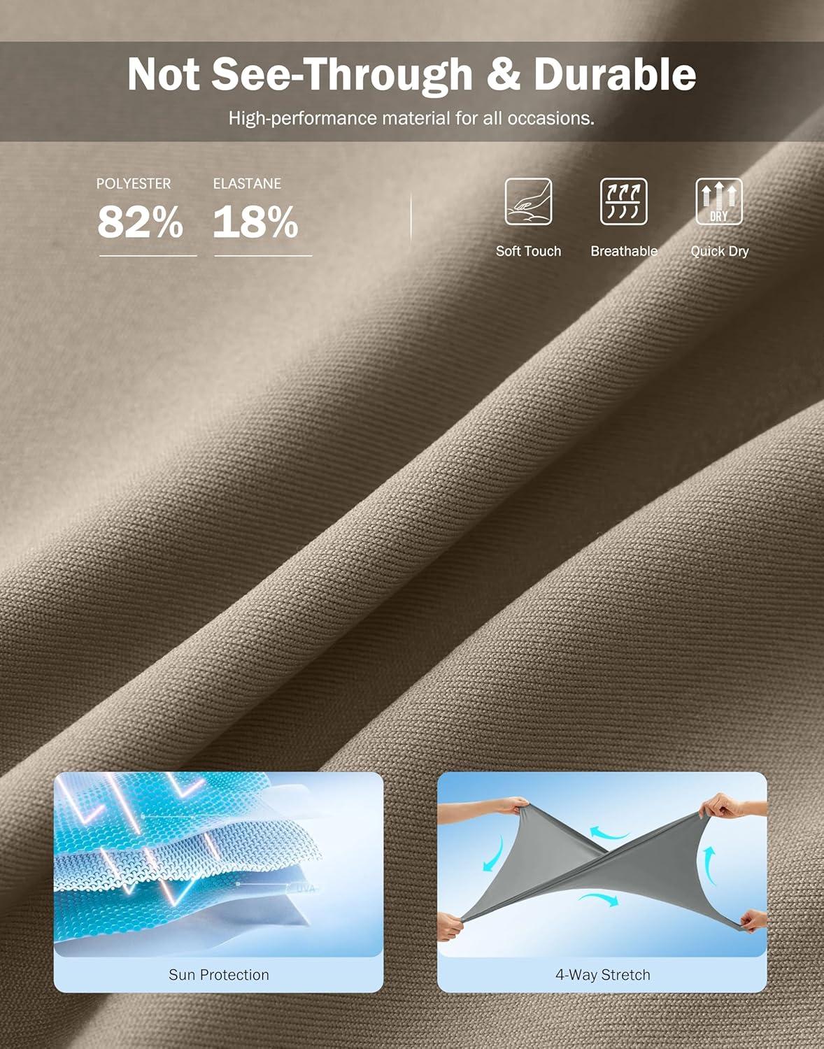 imageSANTINY 18quot Skorts for Women 3 Pockets High Waist Long Athletic Tennis Skirt Golf Skort for Casual Summer TravelKhaki Brown