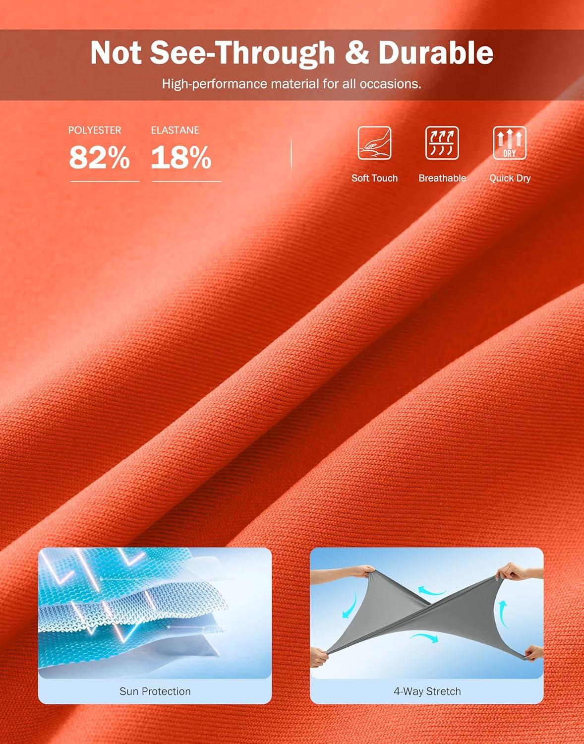 imageSANTINY 18quot Skorts for Women 3 Pockets High Waist Long Athletic Tennis Skirt Golf Skort for Casual Summer TravelOrange