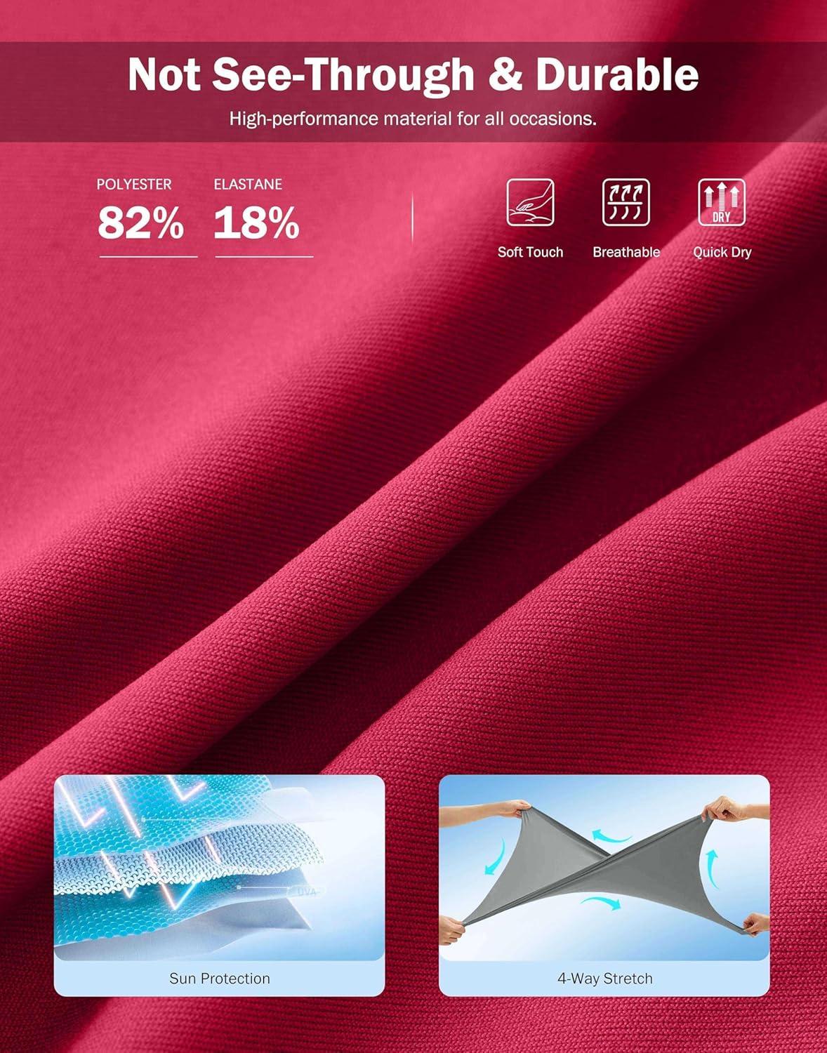 imageSANTINY 18quot Skorts for Women 3 Pockets High Waist Long Athletic Tennis Skirt Golf Skort for Casual Summer TravelRed