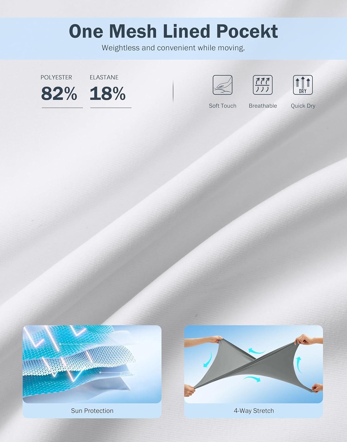 imageSANTINY 18quot Skorts for Women 3 Pockets High Waist Long Athletic Tennis Skirt Golf Skort for Casual Summer TravelWhite