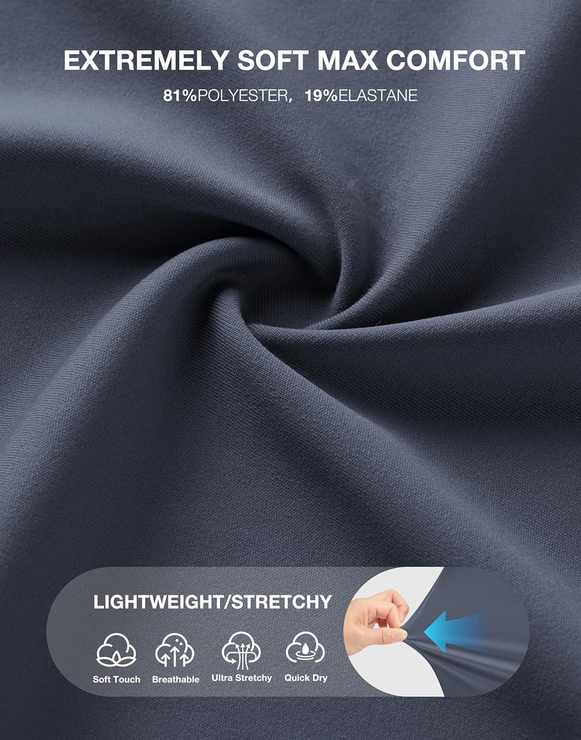 imageSANTINY Womens Bermuda Long Shorts with Pockets Drawstring High Waisted Athletic Knee Length Shorts Walking Casual WorkoutDusty Blue