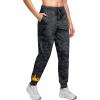 imageSANTINY Womens Fleece Lined Joggers Pockets Drawstring Waterproof Sweatpants Thermal Ski Running Winter Hiking Pants WomenBlack Camo