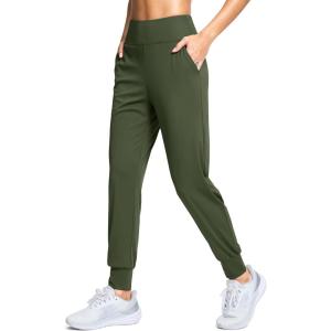 SANTINY Women’s Joggers Pants with Pockets Lightweight High Waisted Athletic Gym Workout Pants for Women Yoga Travel(Army Green)