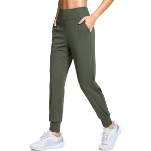 SANTINY Women’s Joggers Pants with Pockets Lightweight High Waisted Athletic Gym Workout Pants for Women Yoga Travel(Grey Sage)