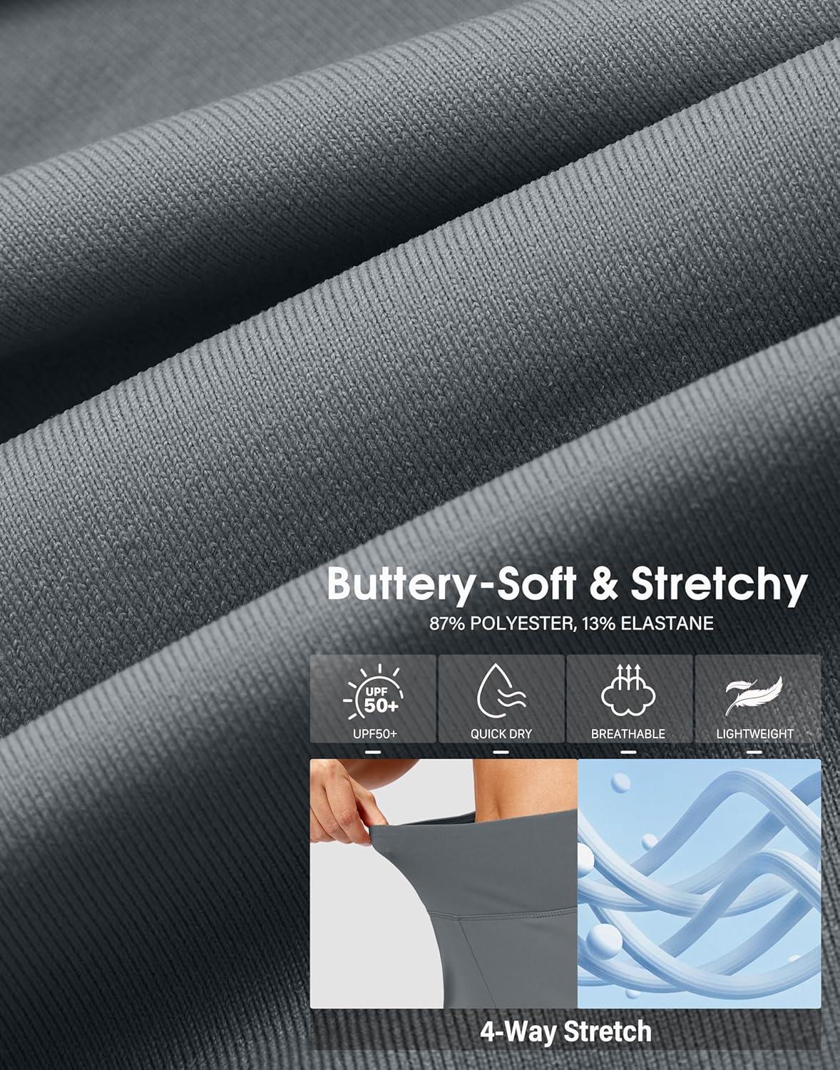 imageSANTINY 12quot Long Bermuda Shorts for Women Knee Length with Pockets High Waisted Stretch Shorts for Summer WalkingDark Grey