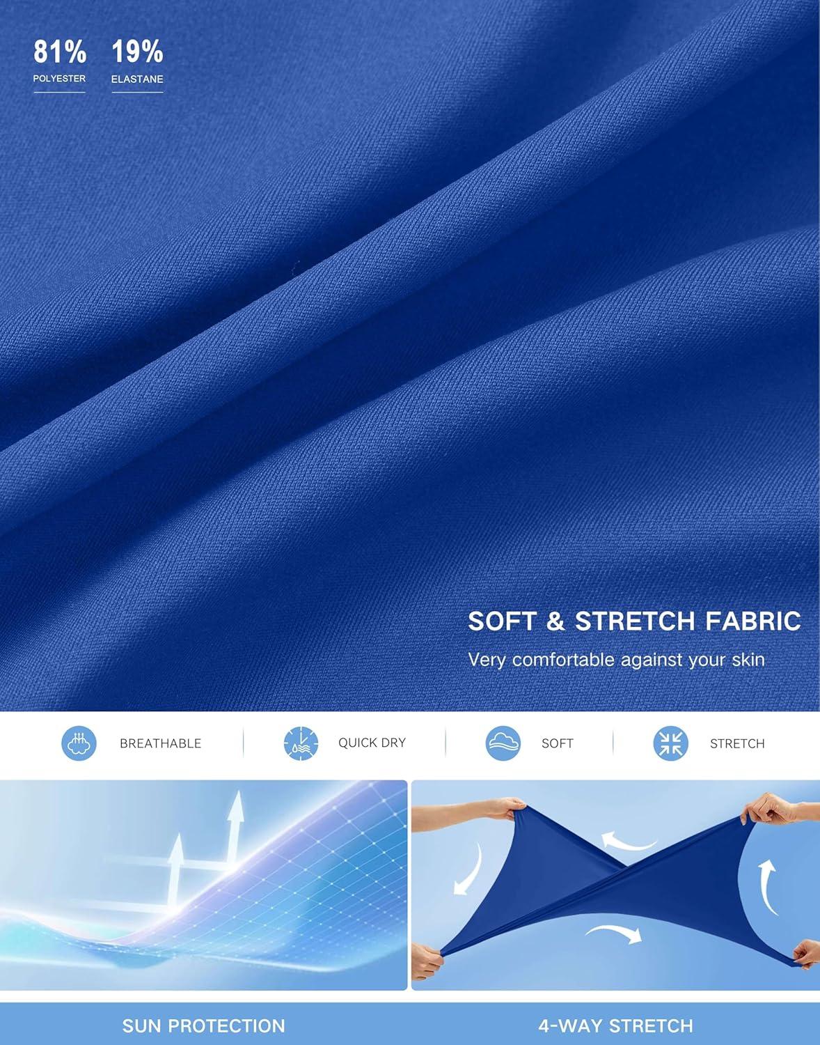 imageSANTINY 18quot Skorts for Women with 4 Pockets High Waist Long Athletic Tennis Skirt Golf Skort Dressy CasualBlue