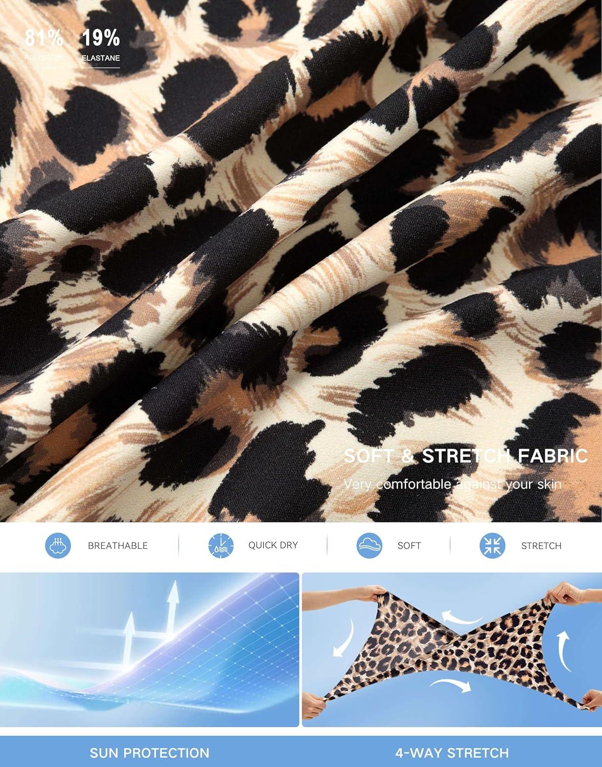 imageSANTINY 18quot Skorts for Women with 4 Pockets High Waist Long Athletic Tennis Skirt Golf Skort Dressy CasualLeopard