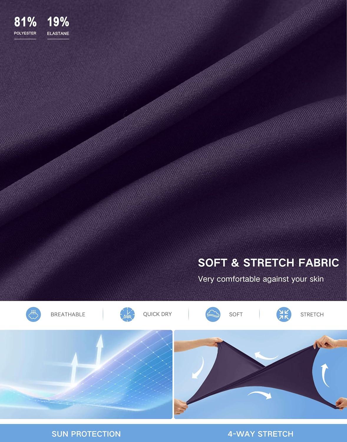 imageSANTINY 18quot Skorts for Women with 4 Pockets High Waist Long Athletic Tennis Skirt Golf Skort Dressy CasualPurple