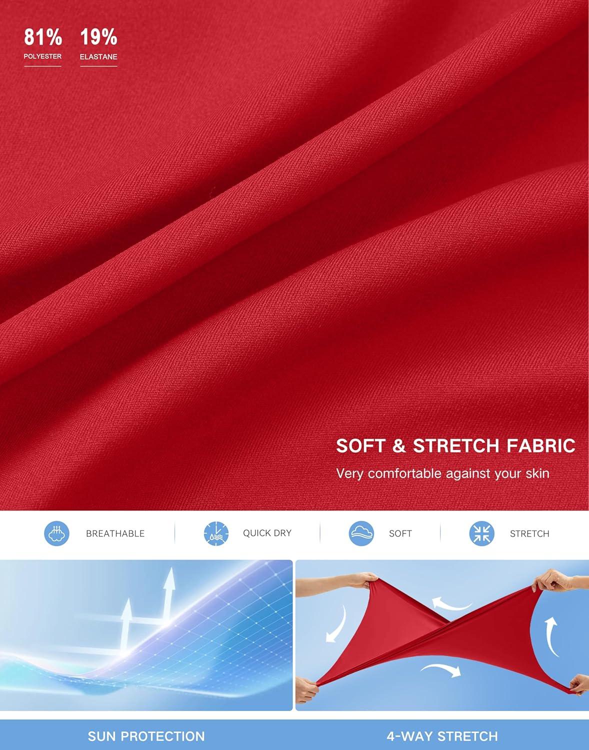 imageSANTINY 18quot Skorts for Women with 4 Pockets High Waist Long Athletic Tennis Skirt Golf Skort Dressy CasualRed