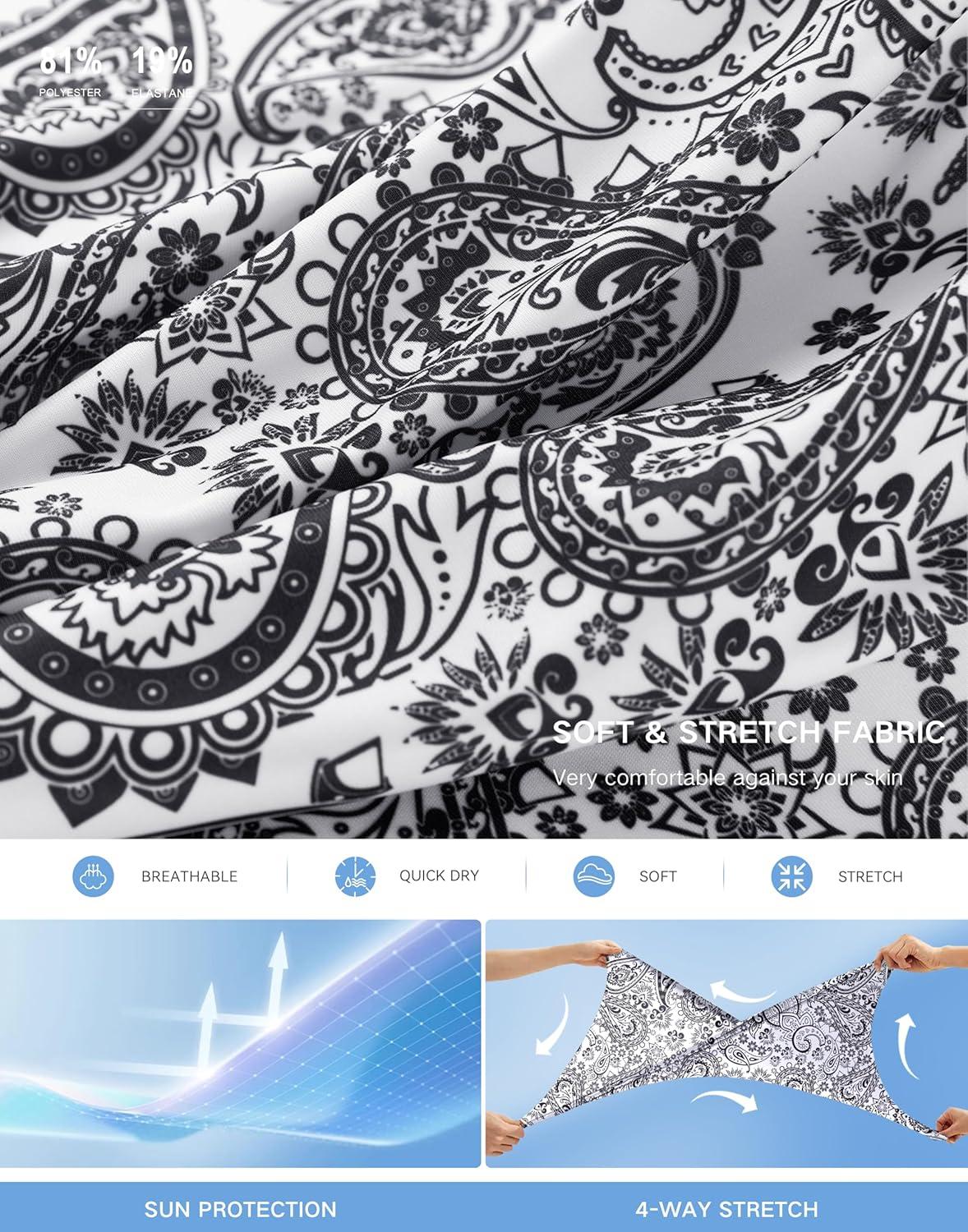 imageSANTINY 18quot Skorts for Women with 4 Pockets High Waist Long Athletic Tennis Skirt Golf Skort Dressy CasualWhite Paisley