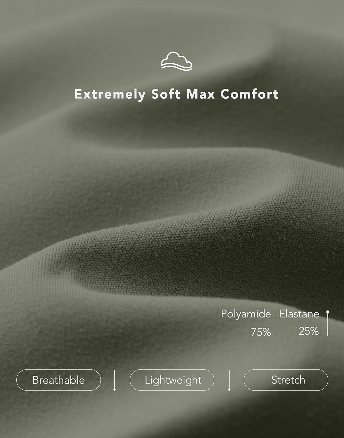 imageSANTINY Womens 9quot High Waisted Bermuda Shorts with 4 Pockets Knee Length Long Shorts for Women Workout Athletic CasualGrey Sage