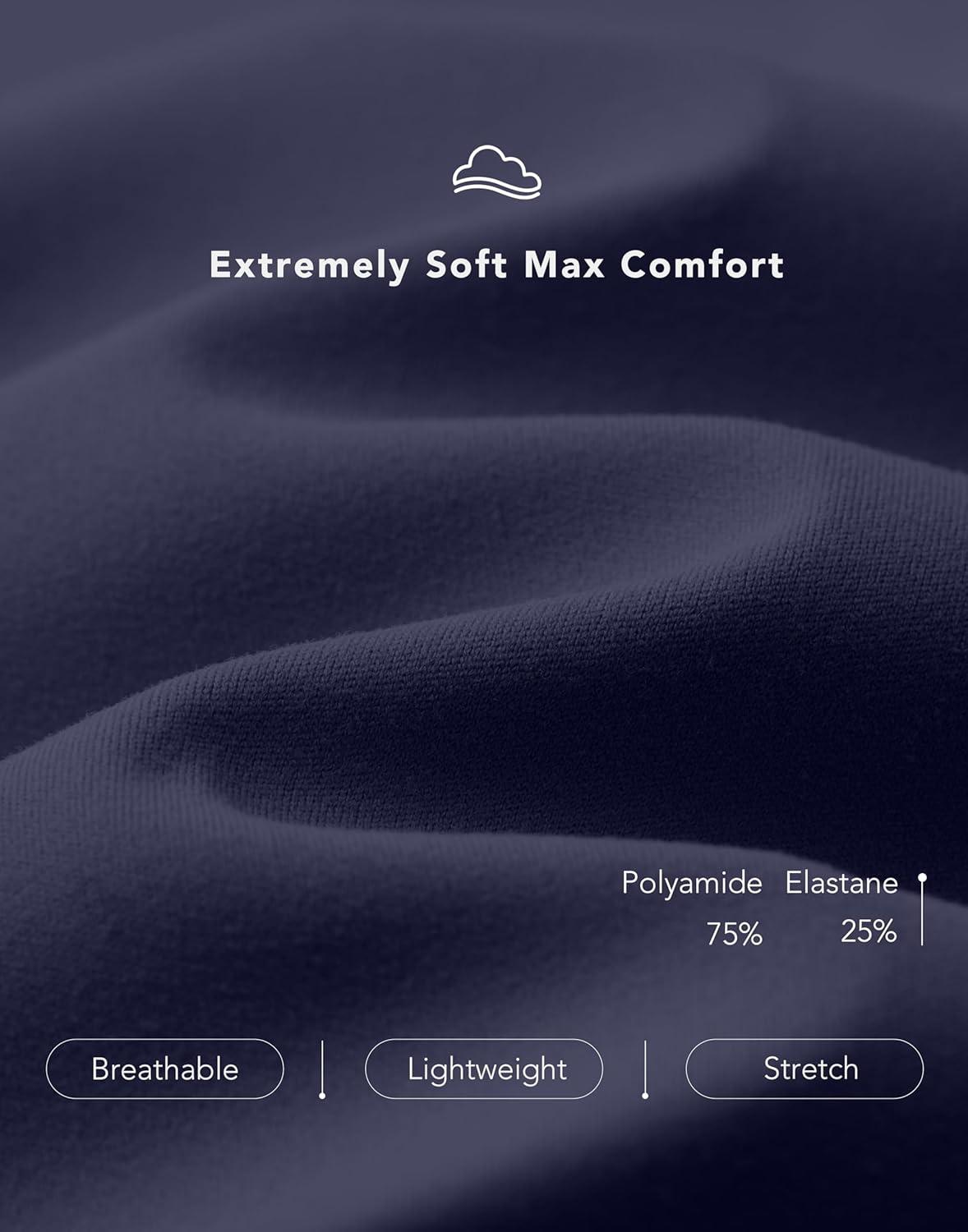 imageSANTINY Womens 9quot High Waisted Bermuda Shorts with 4 Pockets Knee Length Long Shorts for Women Workout Athletic CasualPurplish Blue