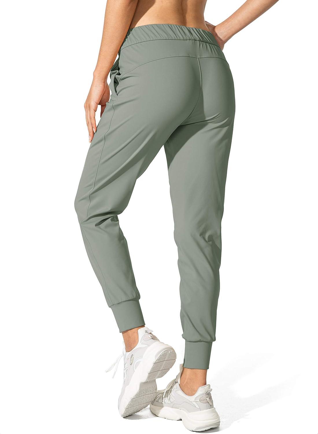 imageSANTINY Womens Joggers Pants Pockets Drawstring Running Sweatpants for Women Lounge Workout JoggingGrey Sage