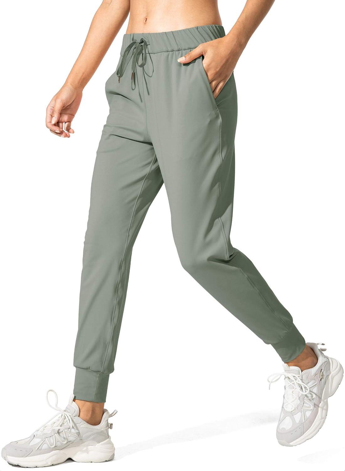 imageSANTINY Womens Joggers Pants Pockets Drawstring Running Sweatpants for Women Lounge Workout JoggingGrey Sage
