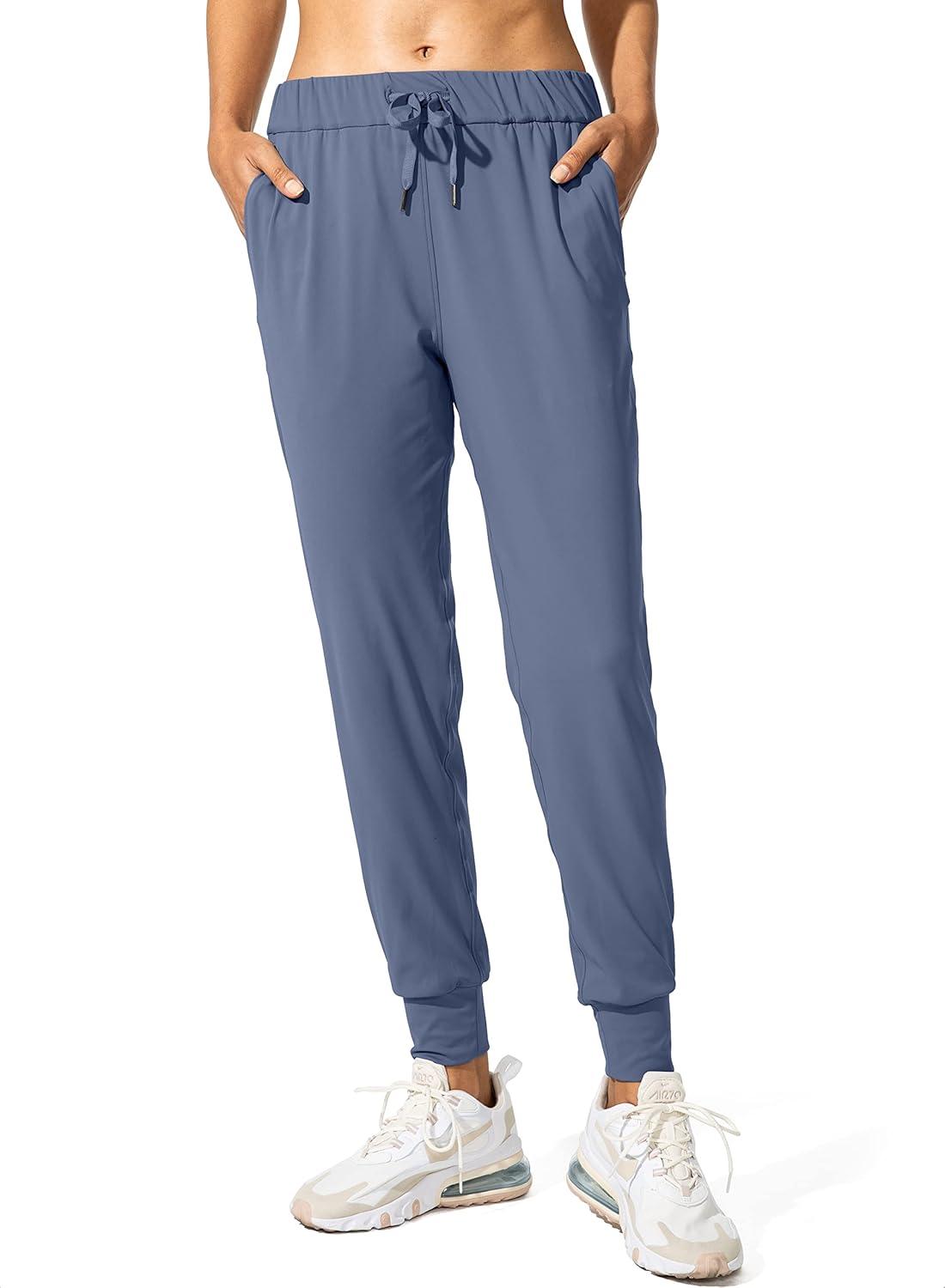 imageSANTINY Womens Joggers Pants Pockets Drawstring Running Sweatpants for Women Lounge Workout JoggingSlate Blue