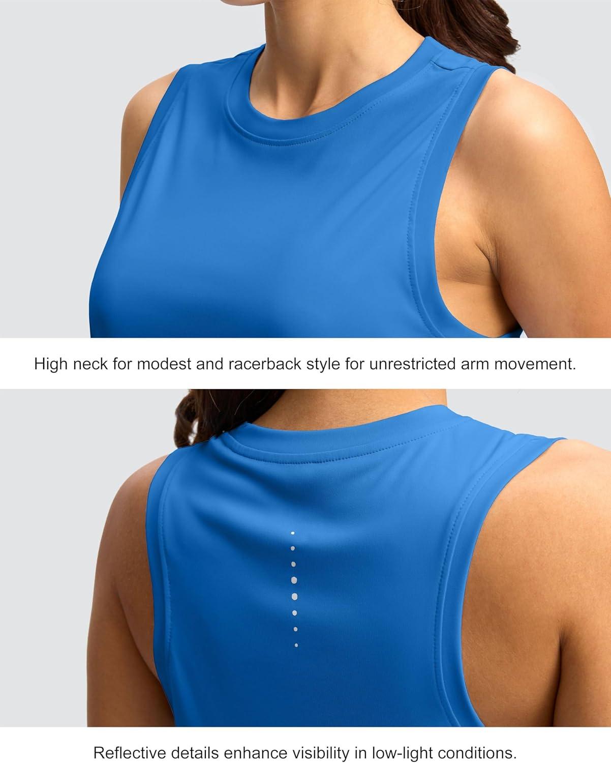 imageSANTINY Womens Sleeveless Workout Tops Lightweight Tennis Yoga Athletic Running Shirts Racerback Tank Tops for WomenRoyal Blue