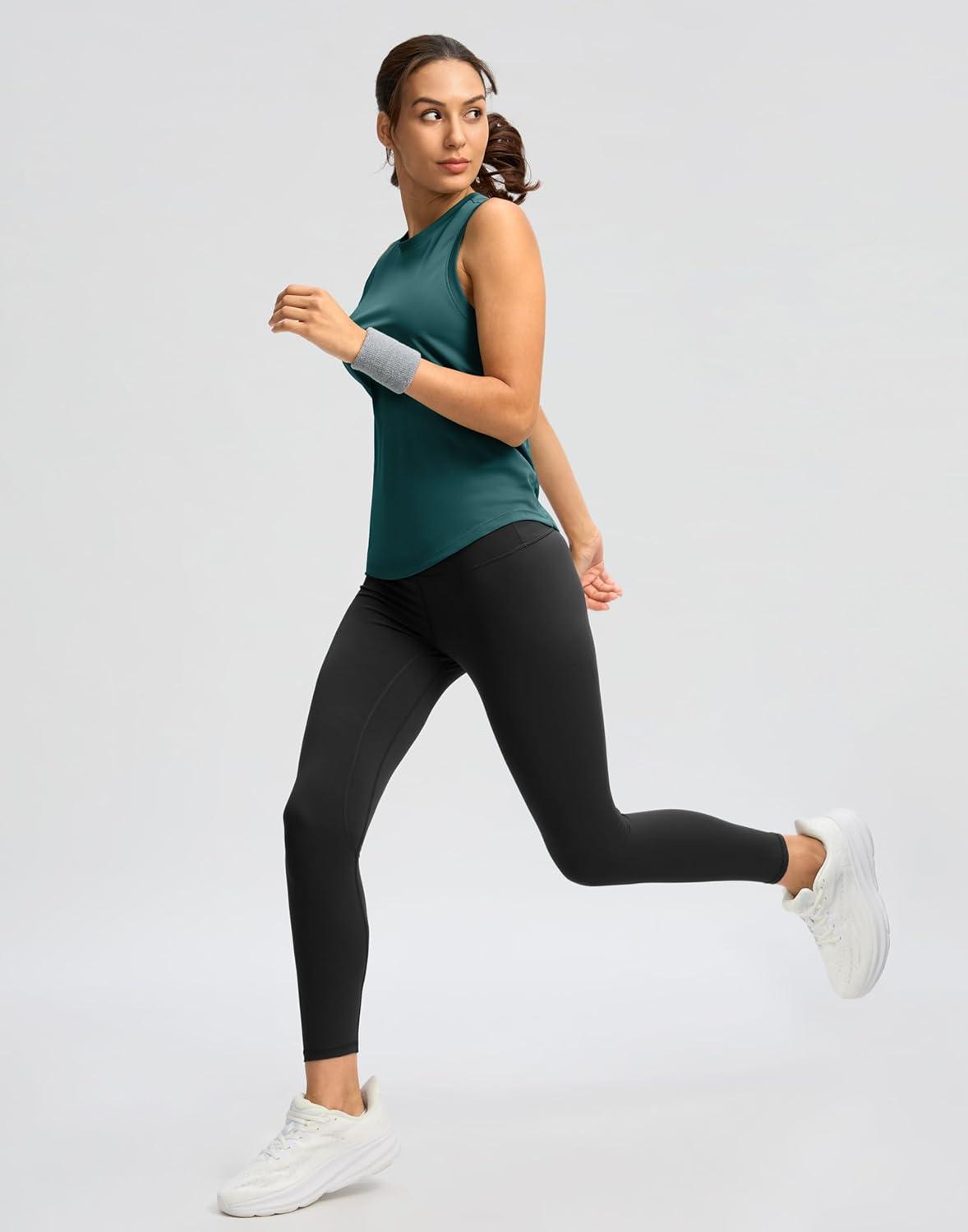 imageSANTINY Womens Sleeveless Workout Tops Lightweight Tennis Yoga Athletic Running Shirts Racerback Tank Tops for WomenTeal