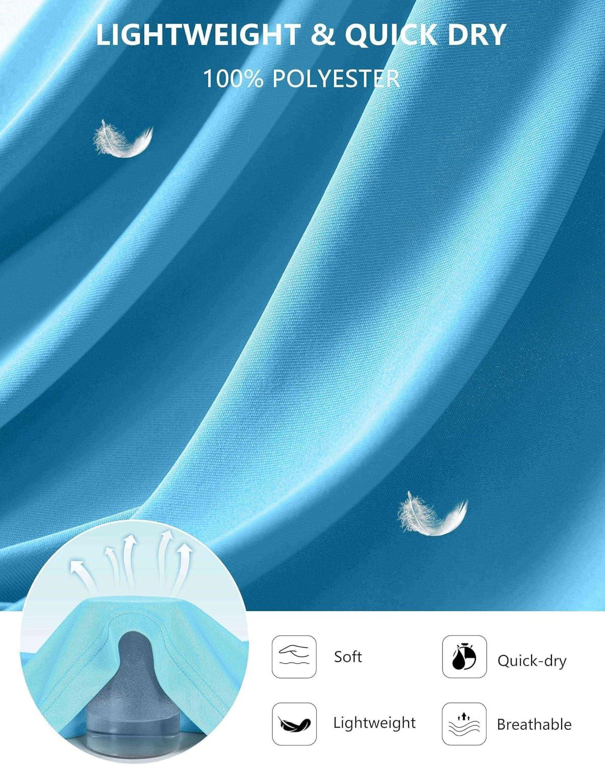 imageSANTINY Womens Sleeveless Workout Tops Lightweight Tennis Yoga Gym Athletic Running Shirts Racerback Tank Tops for WomenLight Blue