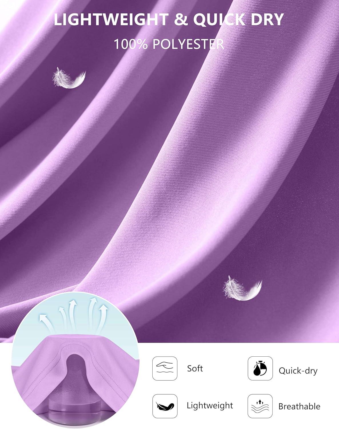 imageSANTINY Womens Sleeveless Workout Tops Lightweight Tennis Yoga Gym Athletic Running Shirts Racerback Tank Tops for WomenLight Purple