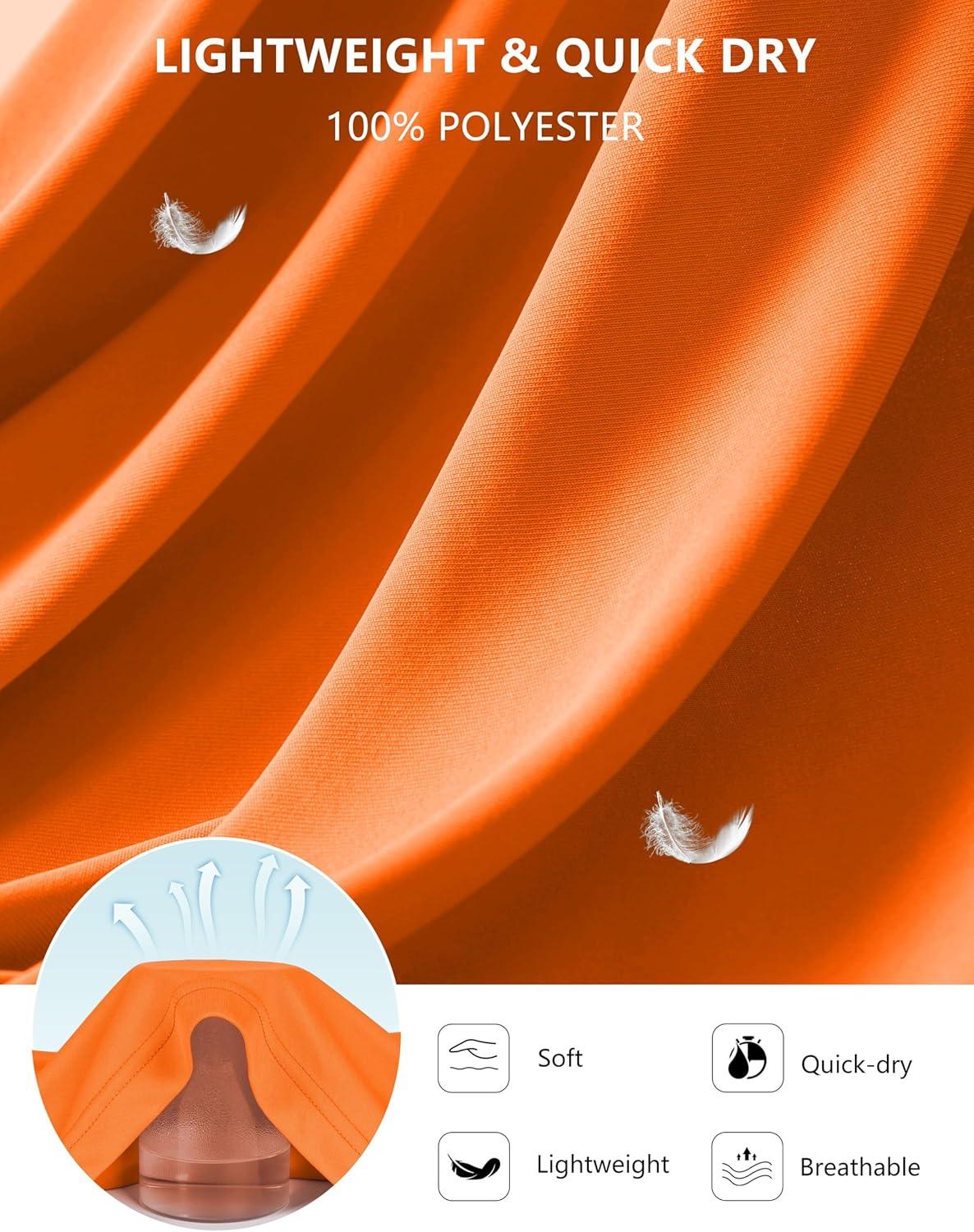 imageSANTINY Womens Sleeveless Workout Tops Lightweight Tennis Yoga Gym Athletic Running Shirts Racerback Tank Tops for WomenOrange