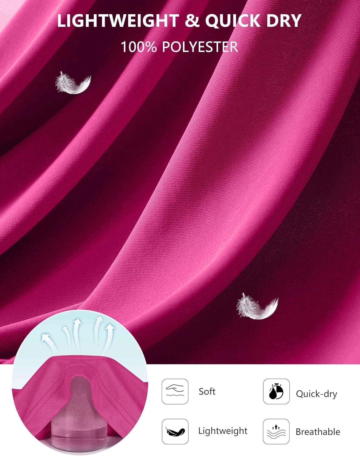 imageSANTINY Womens Sleeveless Workout Tops Lightweight Tennis Yoga Gym Athletic Running Shirts Racerback Tank Tops for WomenRose