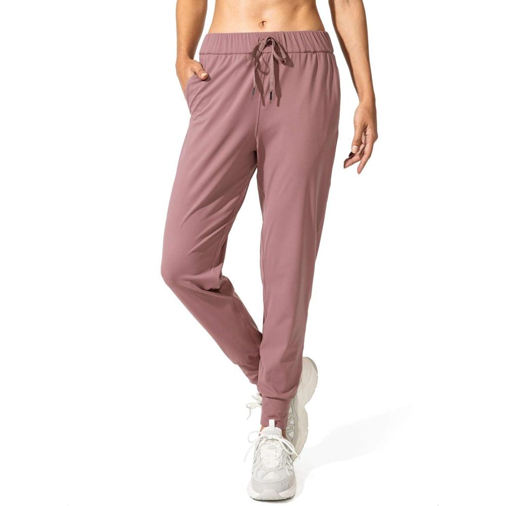imageSANTINY Womens Joggers Pants Pockets Drawstring Running Sweatpants for Women Lounge Workout JoggingMauve Pink