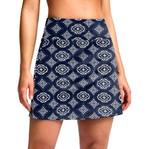 SANTINY 16″ Skorts for Women with 2 Pockets High Waisted A Line Pickleball Golf Skort Casual Athletic Tennis Skirt(Blue Flower)