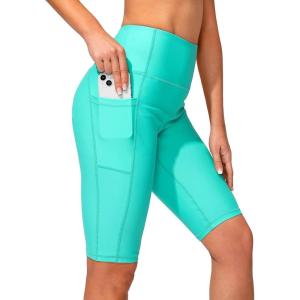 SANTINY Women’s 8”/12” High Waisted Swim Shorts with Pockets UPF50+ Long Board Swimming Shorts for Women with Liner(12in-mint Green)