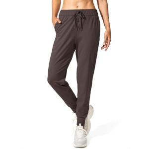 SANTINY Women’s Joggers Pants Pockets Drawstring Running Sweatpants for Women Lounge Workout Jogging(Brown)