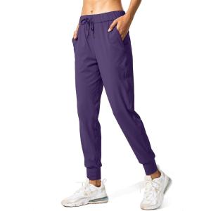 SANTINY Women’s Joggers Pants Pockets Drawstring Running Sweatpants for Women Lounge Workout Jogging(Z Deep Purple)