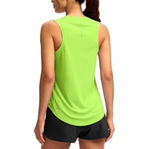SANTINY Women’s Sleeveless Workout Tops Lightweight Tennis Yoga Athletic Running Shirts Racerback Tank Tops for Women(Neon Green)