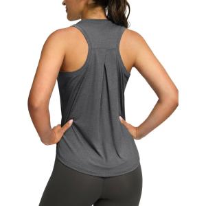 SANTINY Women’s Sleeveless Workout Tops Lightweight Tennis Yoga Gym Athletic Running Shirts Racerback Tank Tops for Women(Charcoal)