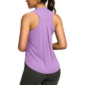 SANTINY Women’s Sleeveless Workout Tops Lightweight Tennis Yoga Gym Athletic Running Shirts Racerback Tank Tops for Women(Light Purple)