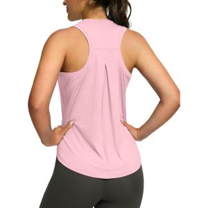 SANTINY Women’s Sleeveless Workout Tops Lightweight Tennis Yoga Gym Athletic Running Shirts Racerback Tank Tops for Women(Pink)