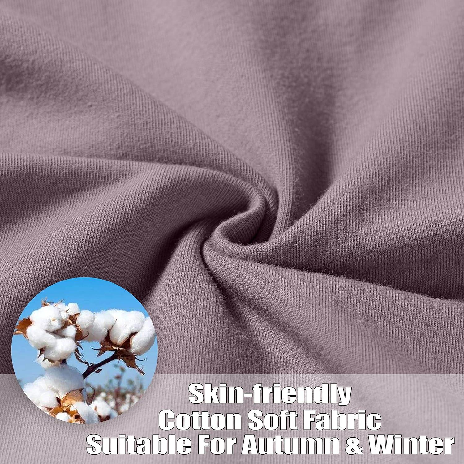 imageSANTINY Womens Cotton Sweatpants Yoga Lounge Casual Pants Open Bottom Sweat Pants for Women with PocketsDusty Purple