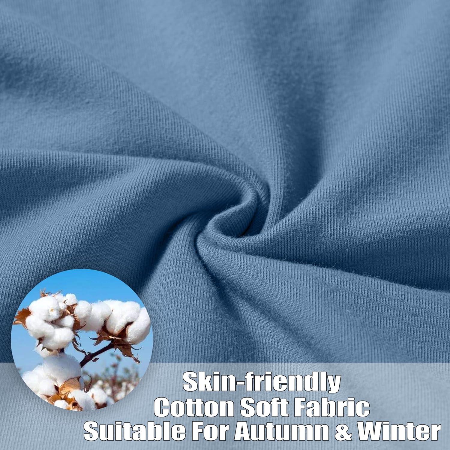 imageSANTINY Womens Cotton Sweatpants Yoga Lounge Casual Pants Open Bottom Sweat Pants for Women with PocketsHaze Blue