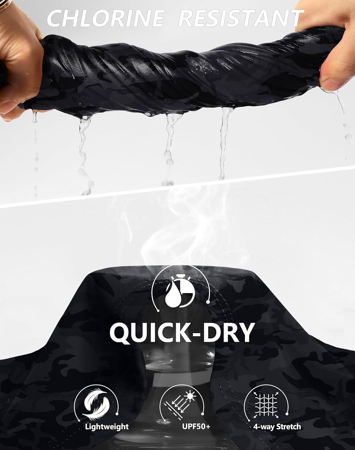 imageSANTINY Womens High Waisted Swim Skirt with Pocket Tummy Control Tankini Swimsuit Bathing Suit Bottoms for WomenGrey Camo