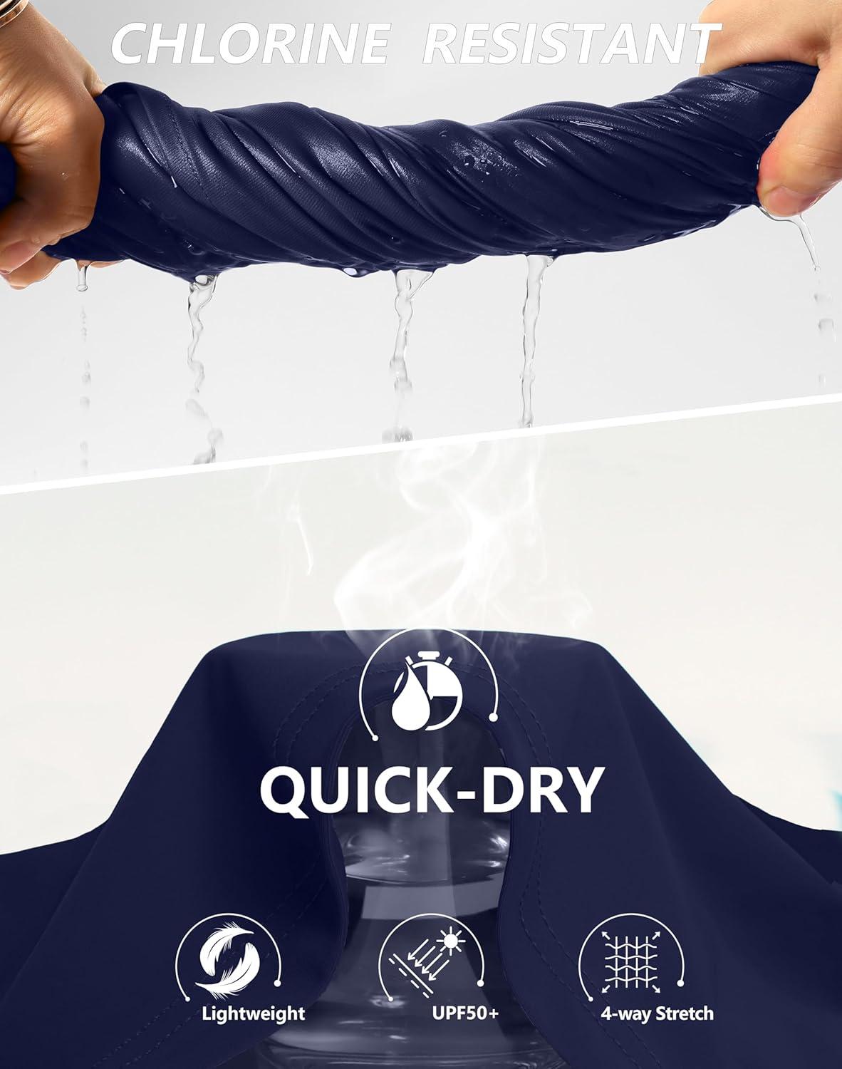 imageSANTINY Womens High Waisted Swim Skirt with Pocket Tummy Control Tankini Swimsuit Bathing Suit Bottoms for WomenNavy