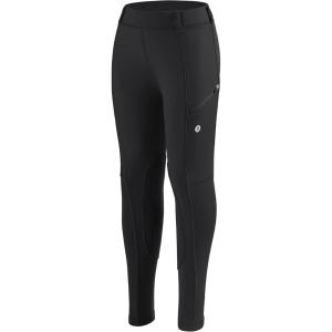 SANTINY Girls Horse Riding Pants with Zipper Pockets Kids Stretchy Equestrian Breeches Knee-Patch Youth Schooling Tights(Black)