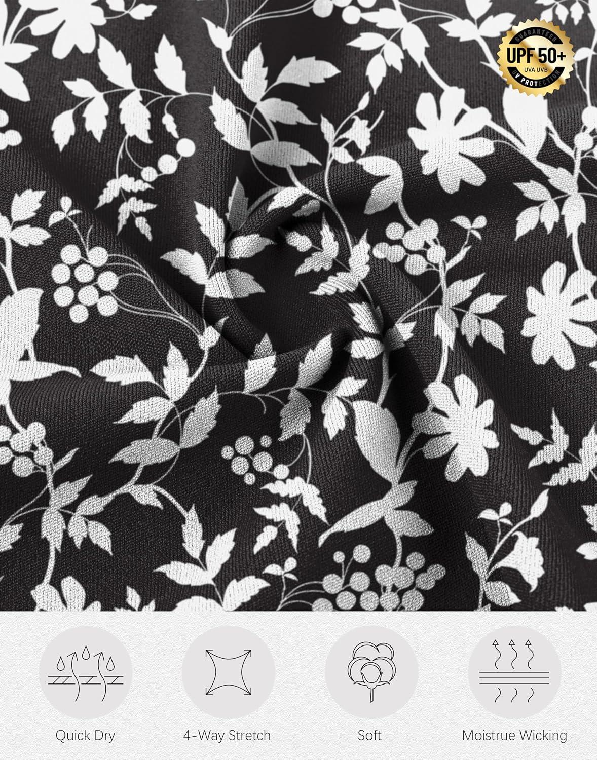 imageSANTINY 19quot Golf Skorts Skirts for Women Zipper Pockets Knee Length Skort Womens High Waist Athletic Tennis SkirtBlack Flower