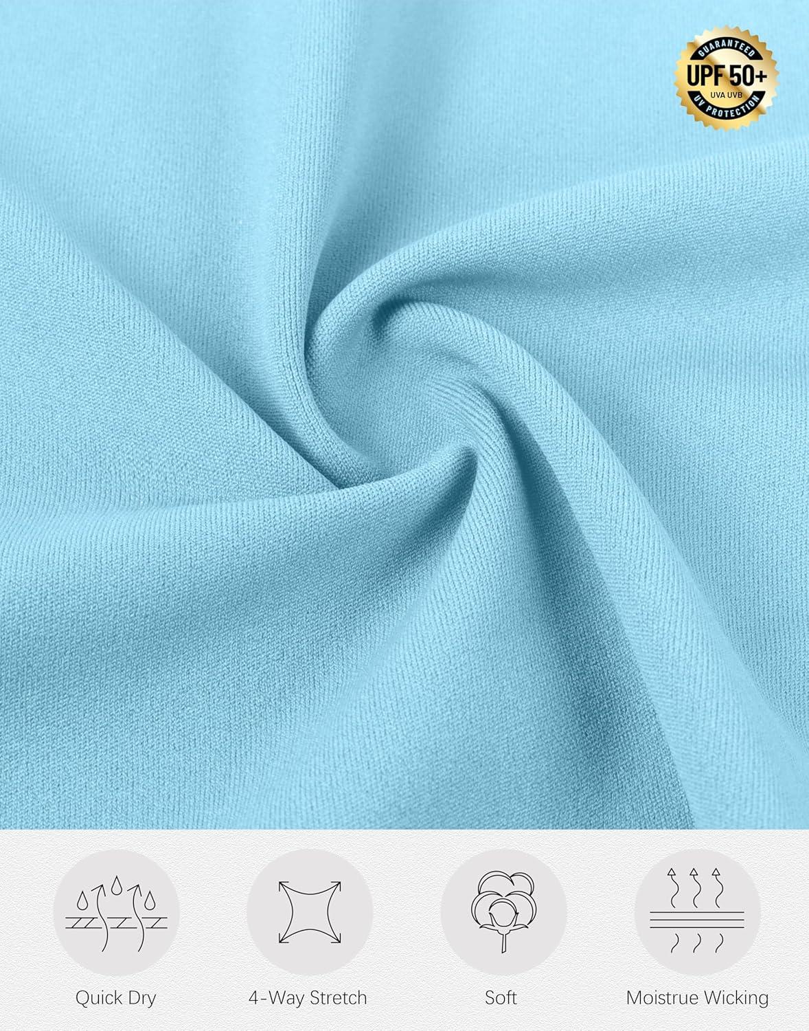 imageSANTINY 19quot Golf Skorts Skirts for Women Zipper Pockets Knee Length Skort Womens High Waist Athletic Tennis SkirtSky Blue