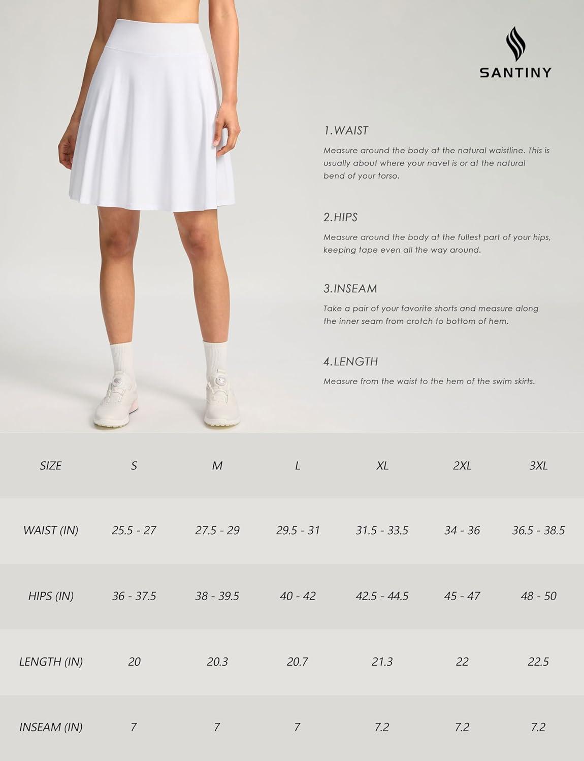 imageSANTINY 20 Knee Length Skorts for Woman 4 Pockets High Waisted Womens Tennis Golf Skirts Long Athletic Skirt with ShortsPaisley Olive