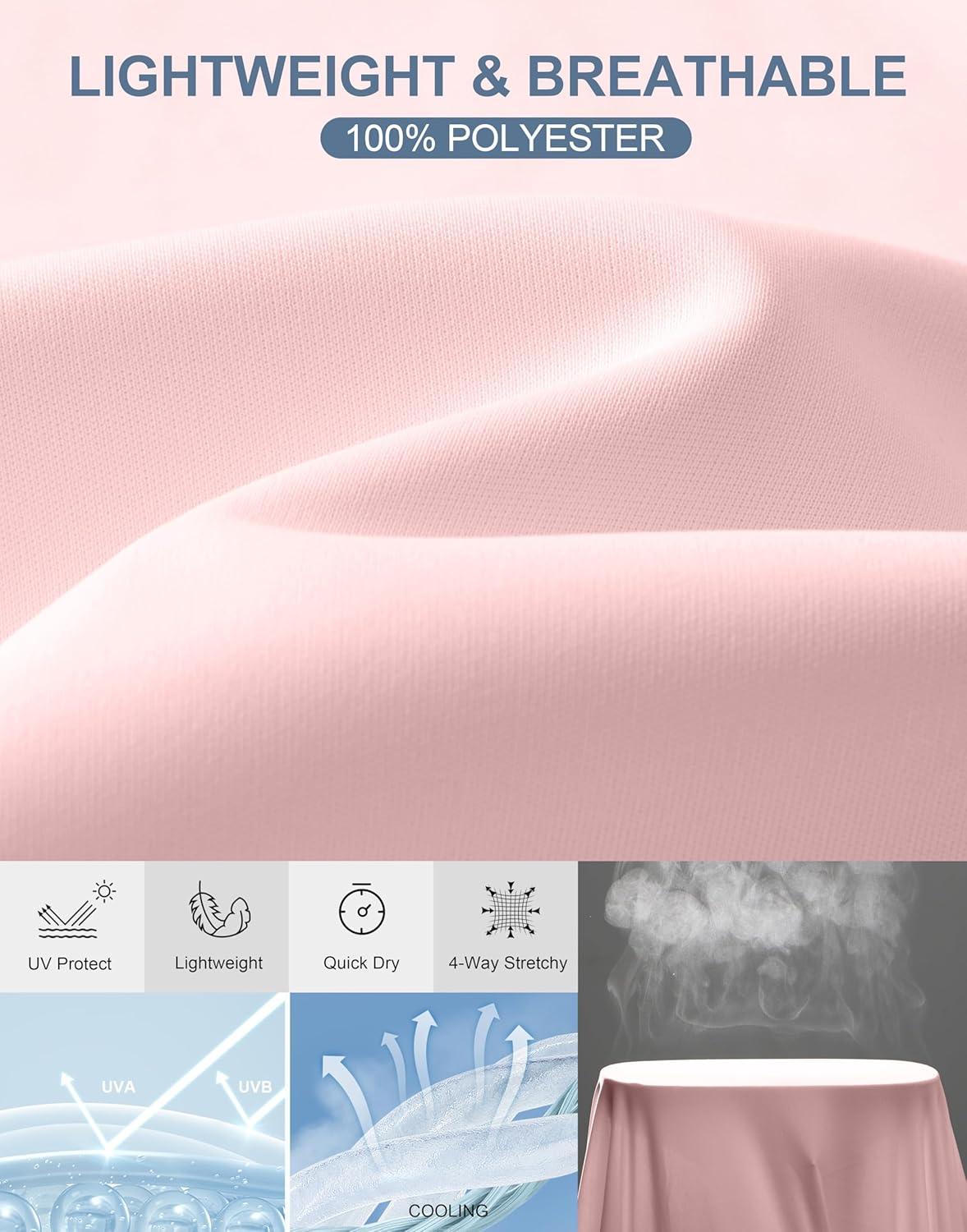 imageSANTINY Womens UPF50 Rash Guard SPF Long Sleeve Swimsuits Top UV Sun Protection Swim Shirts for WomanPink