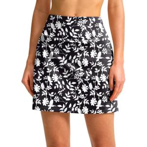 SANTINY 16″ Golf Skorts Skirts for Women with 4 Pockets Women’s High Waisted Stretchy Tennis Skirt Athletic Skort(Black Flower)
