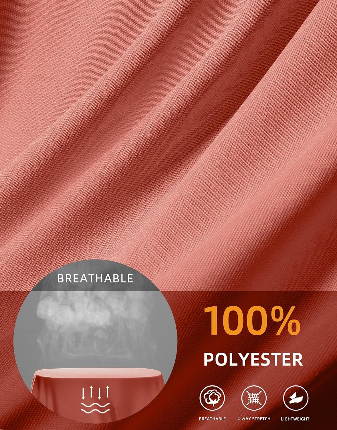 imageSANTINY Short Sleeve Workout Tops for Women Loose Yoga TShirts Sun Protection Breathable Running Athletic Tee ShirtsCoral Red