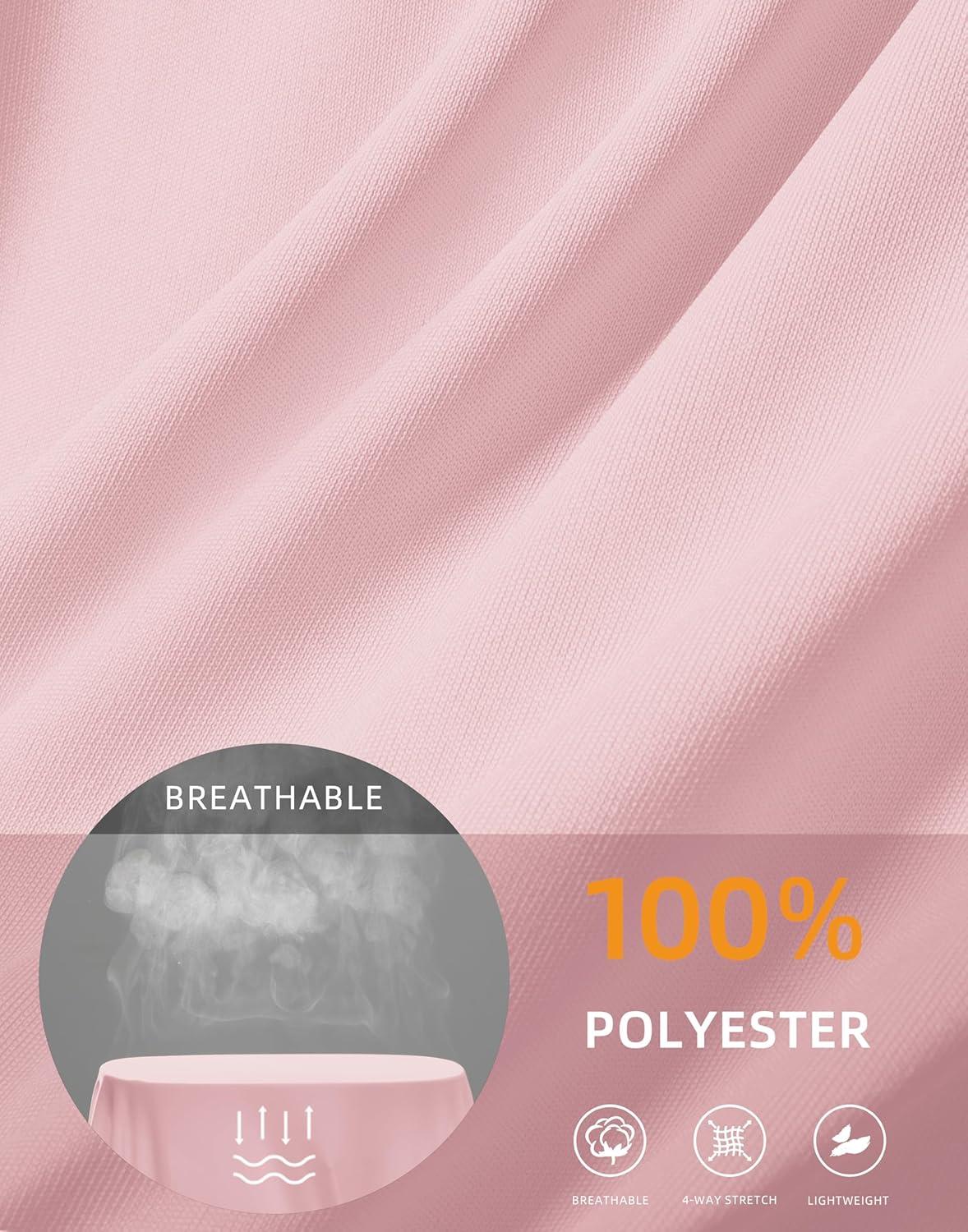 imageSANTINY Short Sleeve Workout Tops for Women Loose Yoga TShirts Sun Protection Breathable Running Athletic Tee ShirtsPink