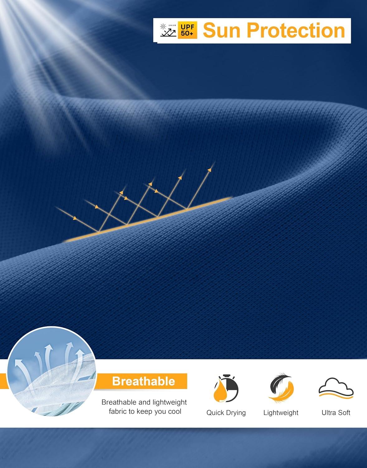 imageSANTINY UPF50 Sun Shirt for Women Long Sleeve SPF UV Sun Protection Shirts Lightweight Cardigan with Pockets Swim Cover UpDark Blue