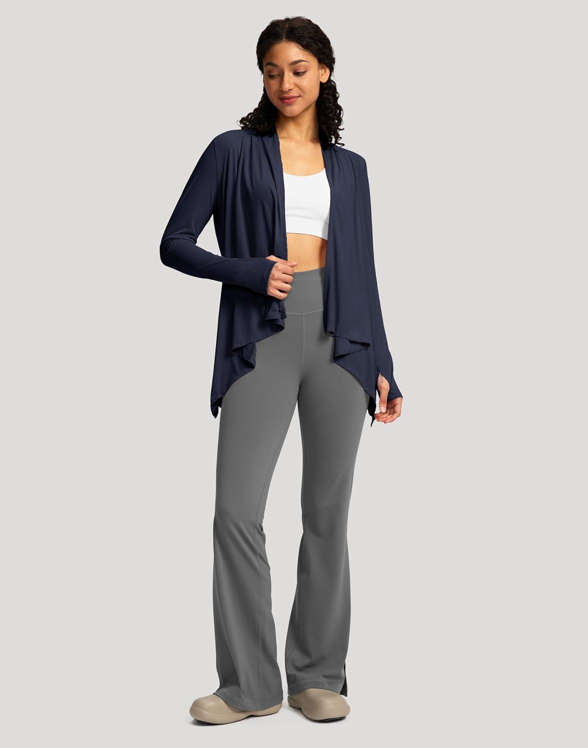 imageSANTINY UPF50 Sun Shirt for Women Long Sleeve SPF UV Sun Protection Shirts Lightweight Cardigan with Pockets Swim Cover UpNavy