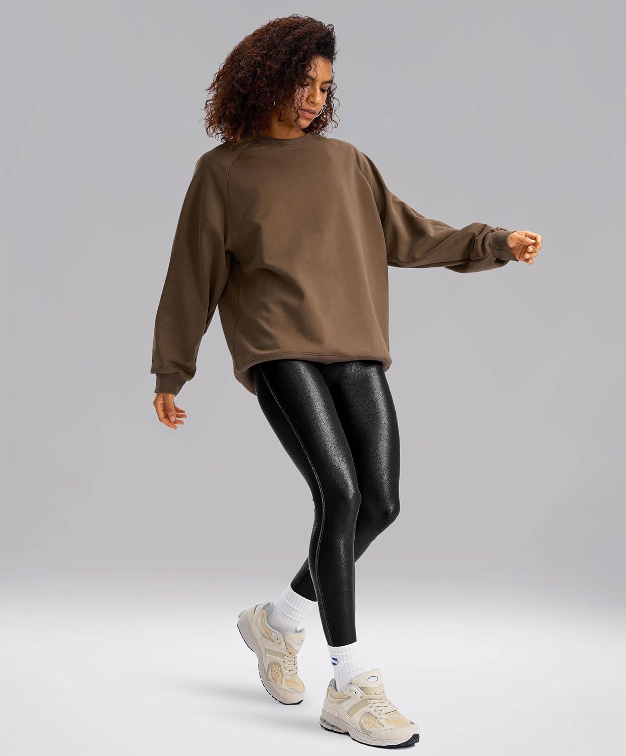 imageSANTINY Womens Faux Leather Leggings 252729High Waisted Stretch Leather Pants Pleather Tights for WomenBlack